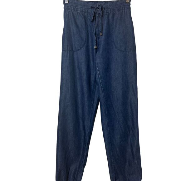 Tahari Pants - Tahari Women's XS Blue Jogger Chambray Pants Casual Comfort Stretch Fit